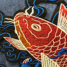 Load image into Gallery viewer, Large Orange Japanese Koi Fish Applique Patch
