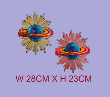 Load image into Gallery viewer, Embroidered &amp; Sequin Planet Applique  Patch
