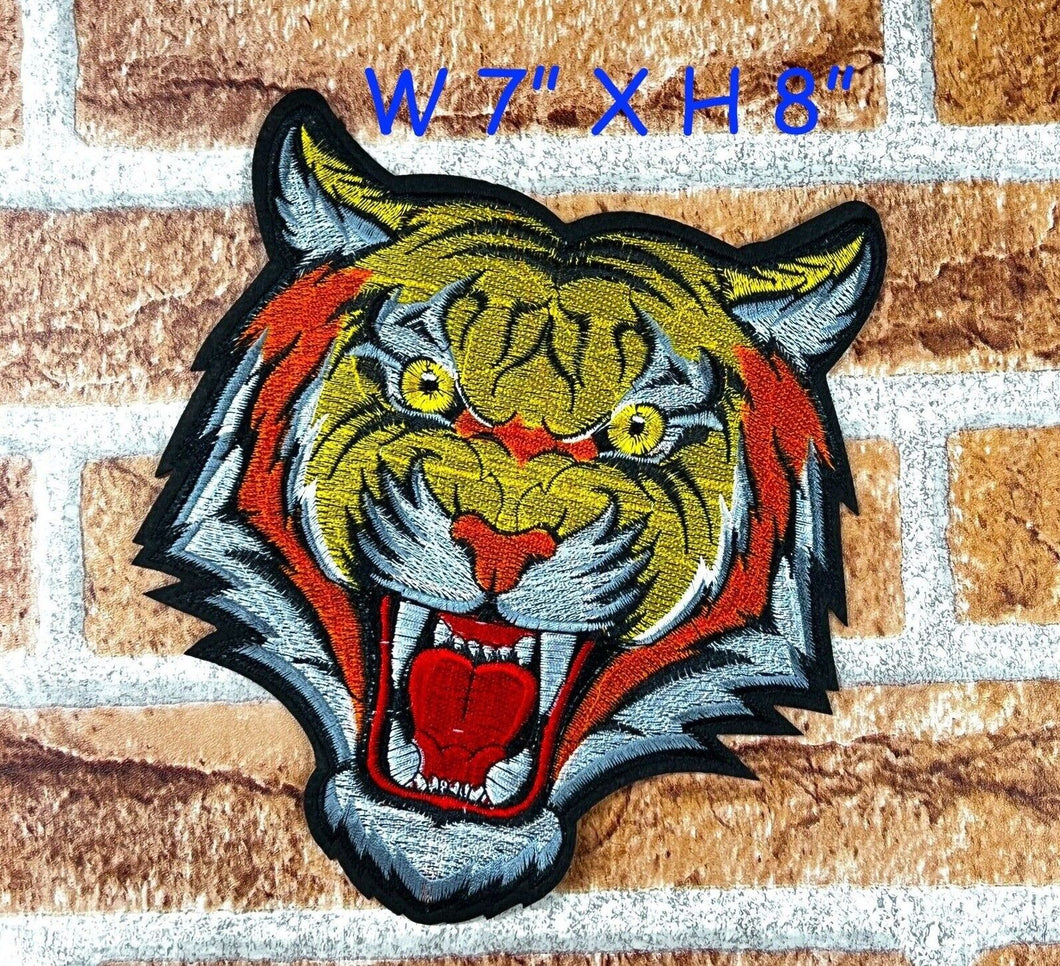 Large Tiger Head Applique Patch