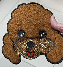 Load image into Gallery viewer, Puppy Dog Fluffy &amp; Sequin Dog  Applique Patch
