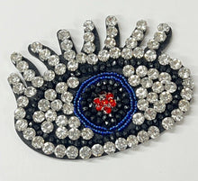 Load image into Gallery viewer, Evil Eye  Crystal Embellished   Appliqué Patch
