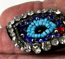 Load image into Gallery viewer, Evil Eye Blue  Crystal Embellished Appliqué Patches Blue
