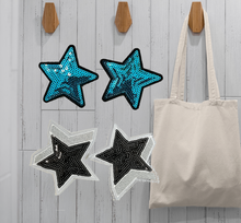 Load image into Gallery viewer, Small  Sequin Star  2 piece set Applique Patch
