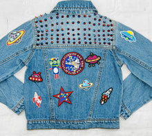 Load image into Gallery viewer, 10 Pieces Children&#39;s space, Rocket, Alien and Planets Applique Patches
