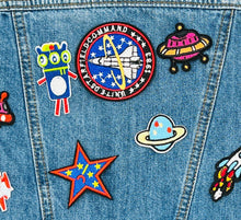 Load image into Gallery viewer, 10 Pieces Children&#39;s space, Rocket, Alien and Planets Applique Patches
