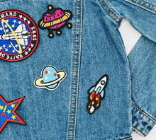 Load image into Gallery viewer, 10 Pieces Children&#39;s space, Rocket, Alien and Planets Applique Patches
