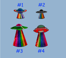 Load image into Gallery viewer, Spaceship UFO Sequin &amp; Embroidery Applique Patch
